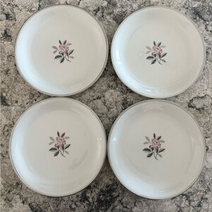4 - Vintage Noritake “Rosales” Bread and Butter 8” Plates